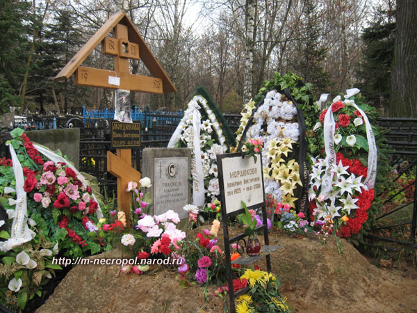 Захоронение Н. Мордюковой и Вл. Тихонова, фото Двамала, 15.11.2008 г.