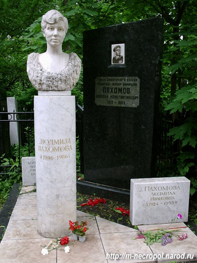 могила Людмилы Пахомовой, фото Двамала 2005 г.