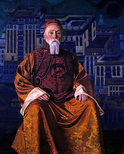 Картинки по запросу Николай Рерих в виде Далай-Ламы
